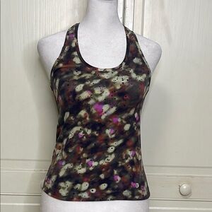 Lululemon Racerback Short Tank Top *Nulu Soft Focus Splatter Green Multi 4/6